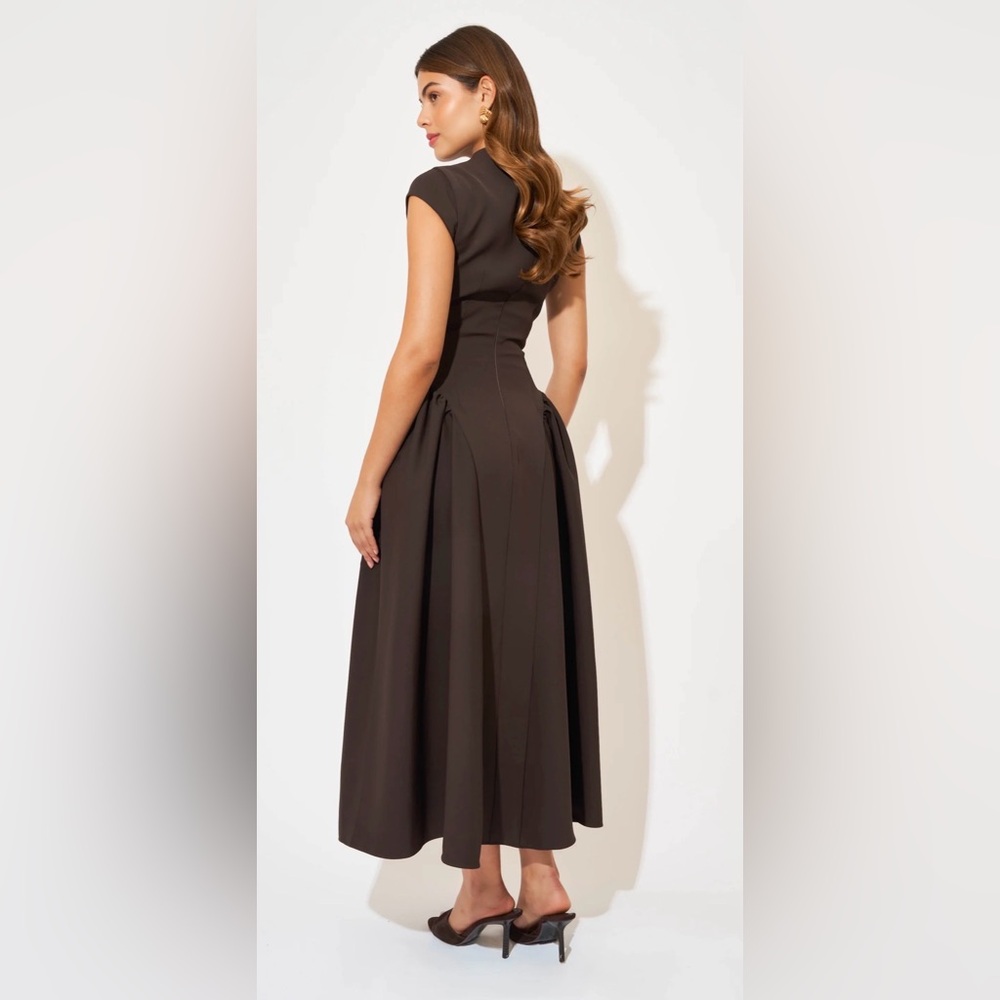 NWT OddMuse Brown Midi Dress - Picture 3 of 6